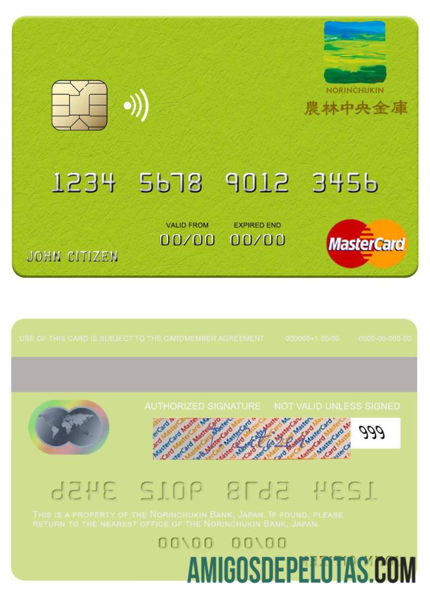 Japan Norinchukin Bank Mastercard example